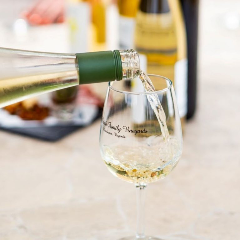 An image showing a white wine from Briedé Family Vineyards.