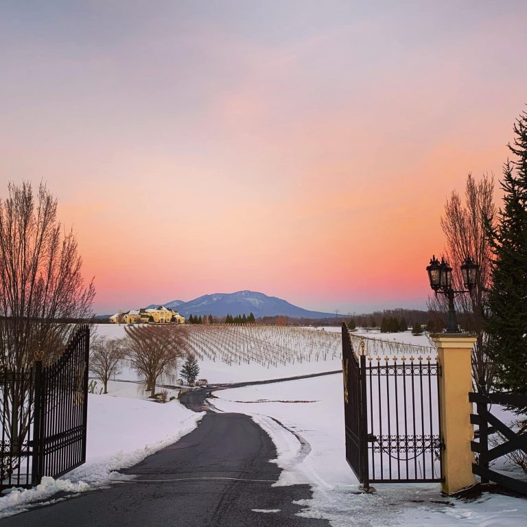 An image from the gates of CrossKeys Vineyards.