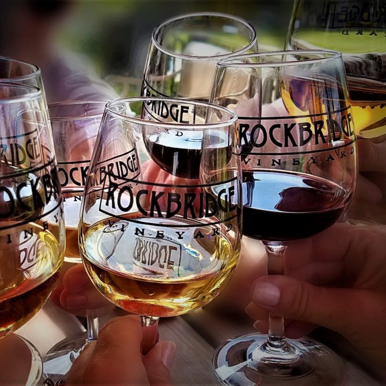 An image of wines from Rockbridge Vineyard.