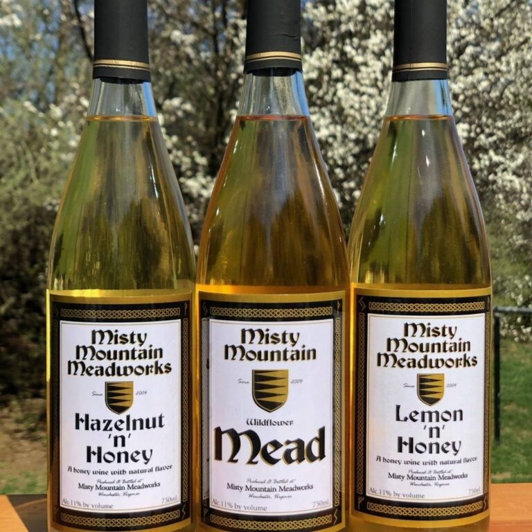 A collection of meads from Misty Mountain Meadworks.